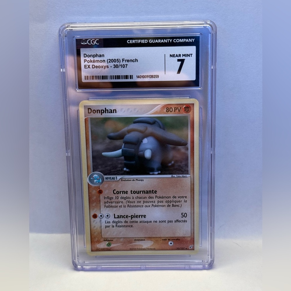 Pokémon TCG Donphan EX CGC 7 French Deoxys 30/107 Stage 1 2005 Basic Card